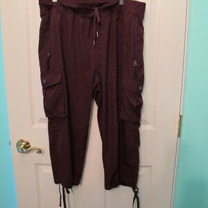 Soothfeel Women's Cargo Capris Pants with 6 Pockets Lightweight Quick Dry  Large